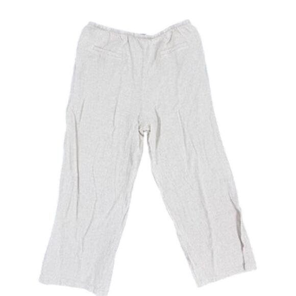 Song of Style Pants XL Cream Linen Blend Pull On - Picture 2 of 4